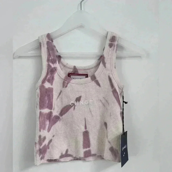 CHNGE TIGER STRIPE TIE DYE
LOGO RIBBED TANK (MAUVE/CHALK) NEW WITH TAG - Picture 1 of 6